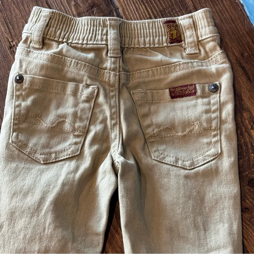 7 For All Mankind Khaki Tan Pants Jeans Size 12 Months Baby Boys Girls 12M - Picture 10 of 12